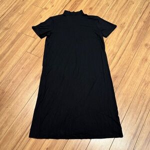 Black Mockneck Midi Dress. Size L